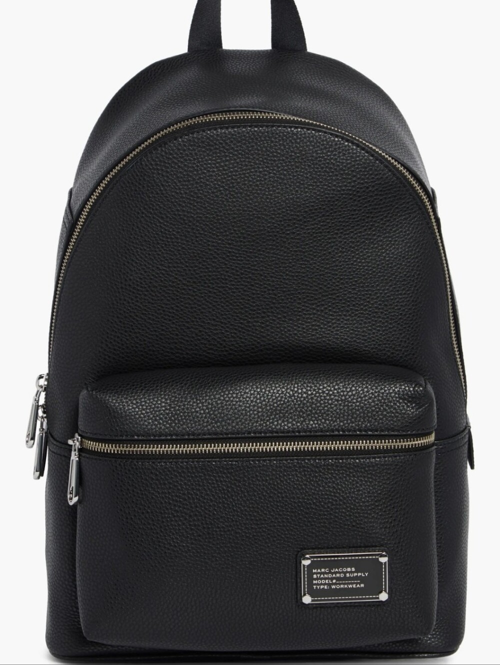 Marc Jacobs Black Pebbled Leather Workwear Backpack